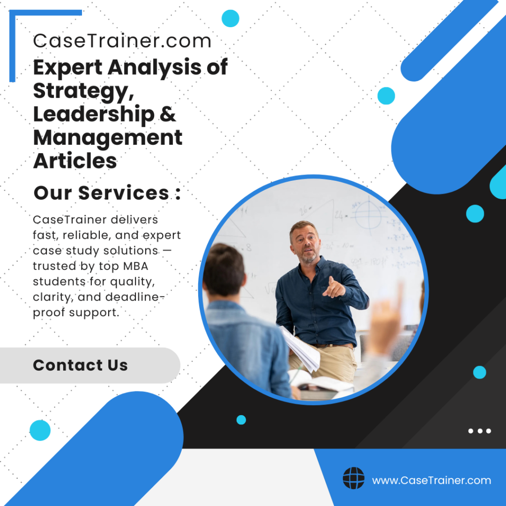 Expert Analysis of Strategy, Leadership & Management Articles